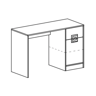 Pracovní stůl UWARA, dub jasný/bílá