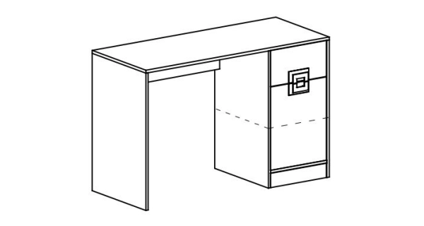 Pracovní stůl UWARA, dub jasný/bílá