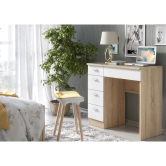 Pracovní/toaletní stolek VERIGEATA, dub sonoma/bílá