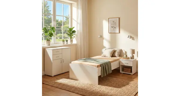 Prádelník ABAJO, bílý