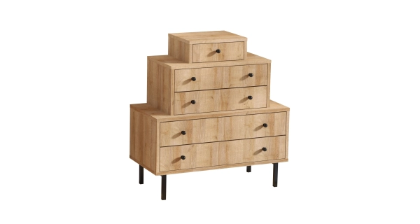 Prádelník DAMIÁN, dub/černá