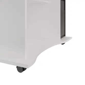 Praktický PC stůl s výsuvnou deskou NEJBY LYLE, bílá