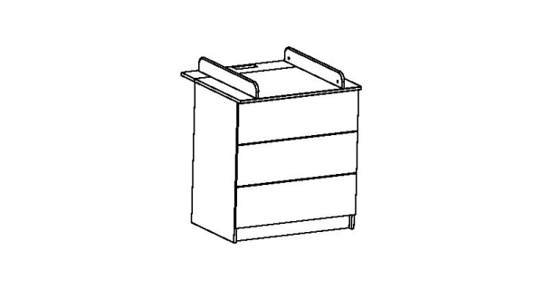 Přebalovací komoda OLMEDO, bílá mat