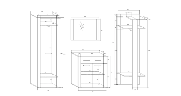 Předsíň ARDENO, craft tobaco/craft bílý, 5 let záruka