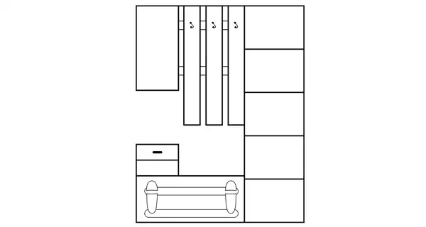 Předsíň BENDIGO, dub sonoma/dub sonoma tmavý