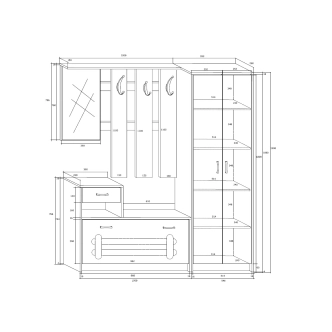 Předsíň BENDIGO, švestka/bílá , 5 let záruka