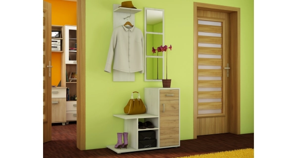 Předsíň BINKA, craft bílý/craft zlatý, 5 let záruka