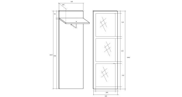Předsíň BINKA, craft tobaco/krém, 5 let záruka