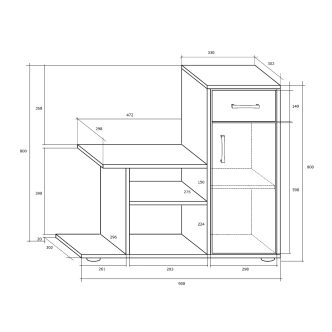 Předsíň BINKA, craft tobaco/krém, 5 let záruka