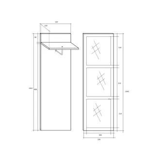 Předsíň BINKA, craft zlatý/craft tobaco, 5 let záruka