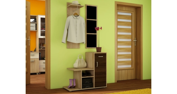 Předsíň BINKA, dub sonoma/dub sonoma tmavý, 5 let záruka