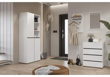 Předsíň BONIFACIO, bílá/černá