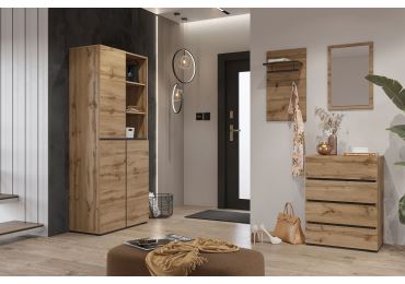 Předsíň BONIFACIO, dub wotan/černá