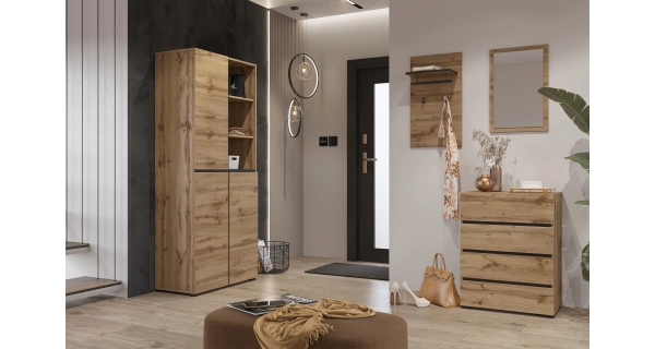 Předsíň BONIFACIO, dub wotan/černá