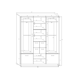 Předsíň CHIRAWA 150 se zrcadlem, olše, 5 let záruka
