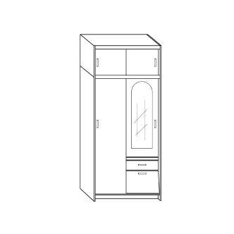 Předsíň DUMAS I se zrcadlem, olše, 5 let záruka