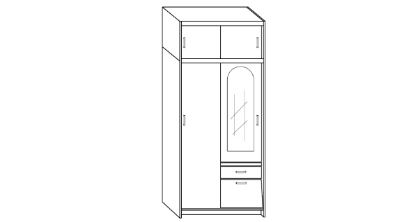 Předsíň DUMAS I se zrcadlem, olše, 5 let záruka