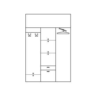 Předsíň DUMAS II, dub sonoma, 5 let záruka