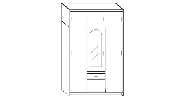 Předsíň DUMAS II se zrcadlem, olše