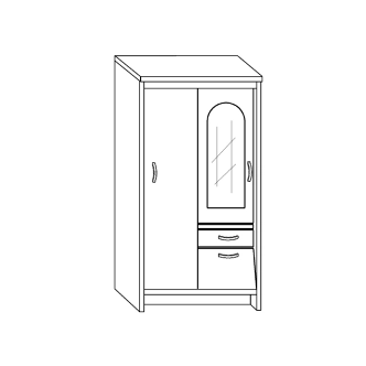 Předsíň DUMAS III se zrcadlem, olše, 5 let záruka