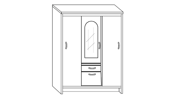 Předsíň DUMAS IV se zrcadlem, olše, 5 let záruka