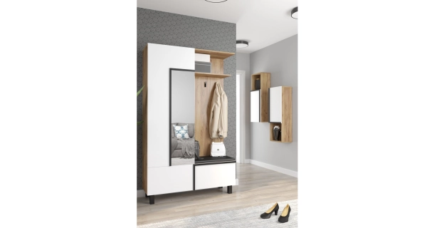 Předsíň DZENGAL 3D, craft zlatý/bílá, 5 let záruka