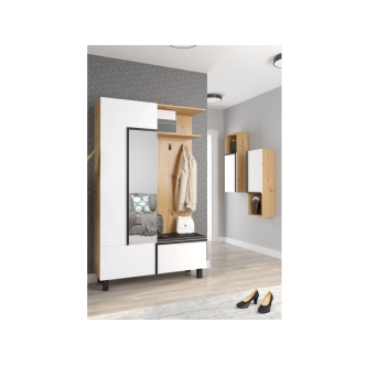 Předsíň DZENGAL 3D, dub artisan/bílá, 5 let záruka