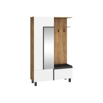 Předsíň DZENGAL 6, dub burgundský/bílá, 5 let záruka