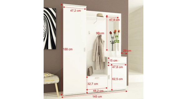 Předsíň HITMER, bílá