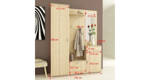 Předsíň HITMER, dub sonoma