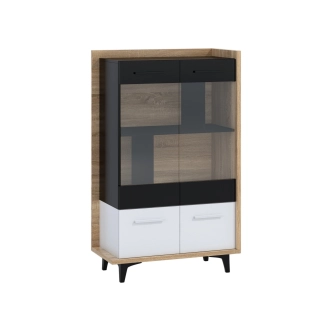 Předsíň KNUT 6, dub sonoma/bílá/černá, 5 let záruka