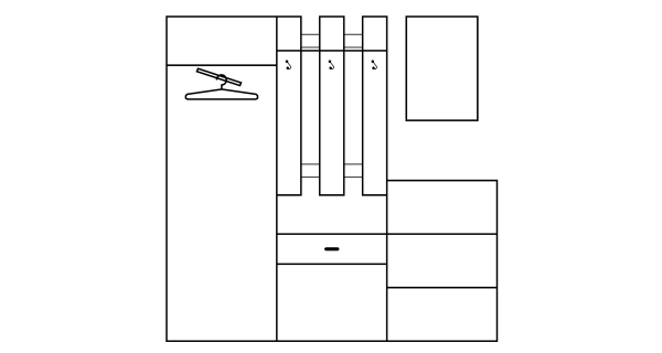 Předsíň LONGFORD, craft tobaco/krém, 5 let záruka