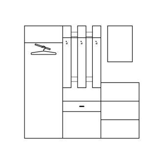 Předsíň LONGFORD, craft zlatý/craft bílý, 5 let záruka