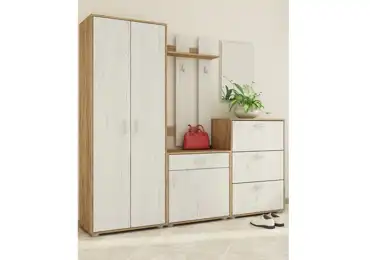 Předsíň LONGFORD, craft zlatý/craft bílý