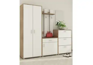 Předsíň LONGFORD, dub sonoma/bílá