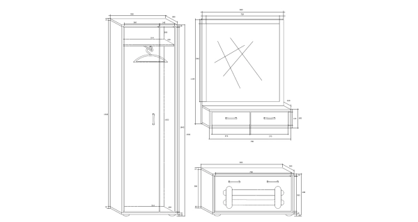 Předsíň MAFFRA, craft tobaco/krém, 5 let záruka