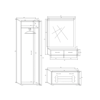Předsíň MAFFRA, craft tobaco/krém