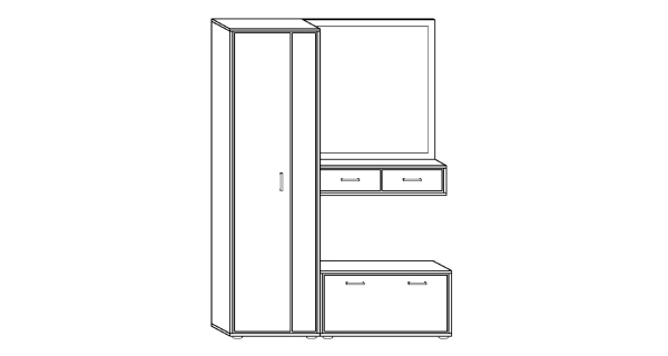 Předsíň MAFFRA, craft zlatý/craft tobaco, 5 let záruka