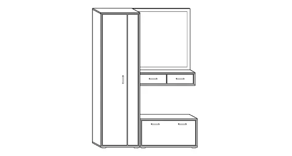 Předsíň MAFFRA, dub sonoma/dub sonoma tmavý