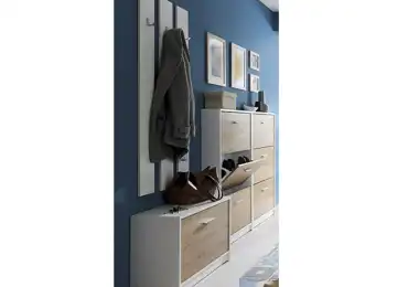 Předsíň MARIONET, bílá/dub sonoma