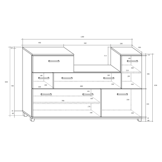 Předsíň NALISE, švestka wallis/černý lesk, 5 let záruka