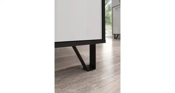 Předsíň PRUDHOE, černá/bílý lesk