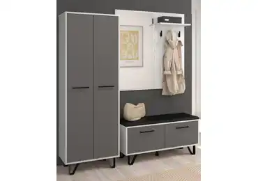 Předsíň PRUDHOE, craft bílý/grafit