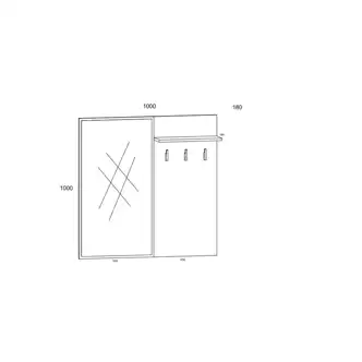 Předsíň PRUDHOE, craft zlatý/craft bílý