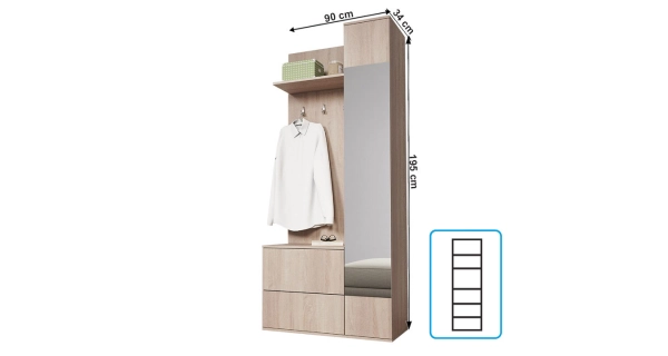 Předsíň RAMSES, dub sonoma