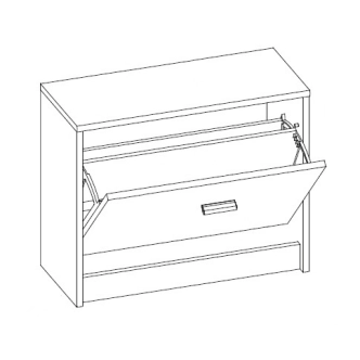Předsíň SALEM, ořech/white pine DOPRODEJ