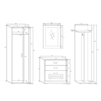 Předsíň TANKERTON, 5 let záruka, dub sonoma