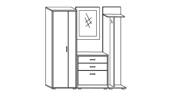 Předsíň TANKERTON, švestka wallis, 5 let záruka