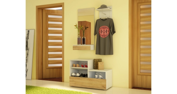 Předsíň XIVA, craft bílý/craft zlatý, 5 let záruka