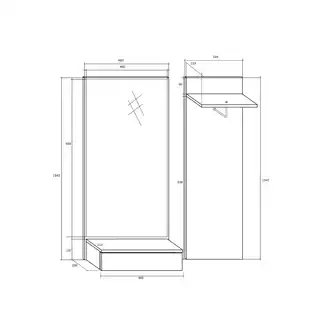 Předsíň XIVA, craft tobaco/krém